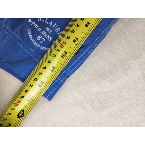 Vtg Polo Jeans Co. Swim Shorts Mens Blue Embroidered Logo Mesh Lining XL - Picture 4 of 11